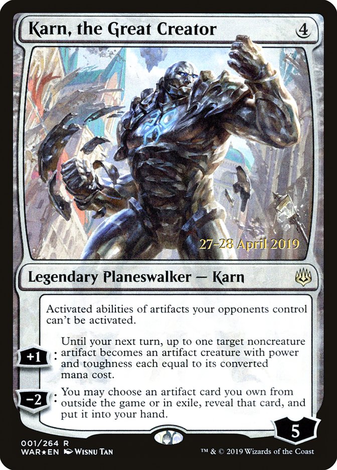 Karn, the Great Creator  [War of the Spark Prerelease Promos] | Magic Magpie