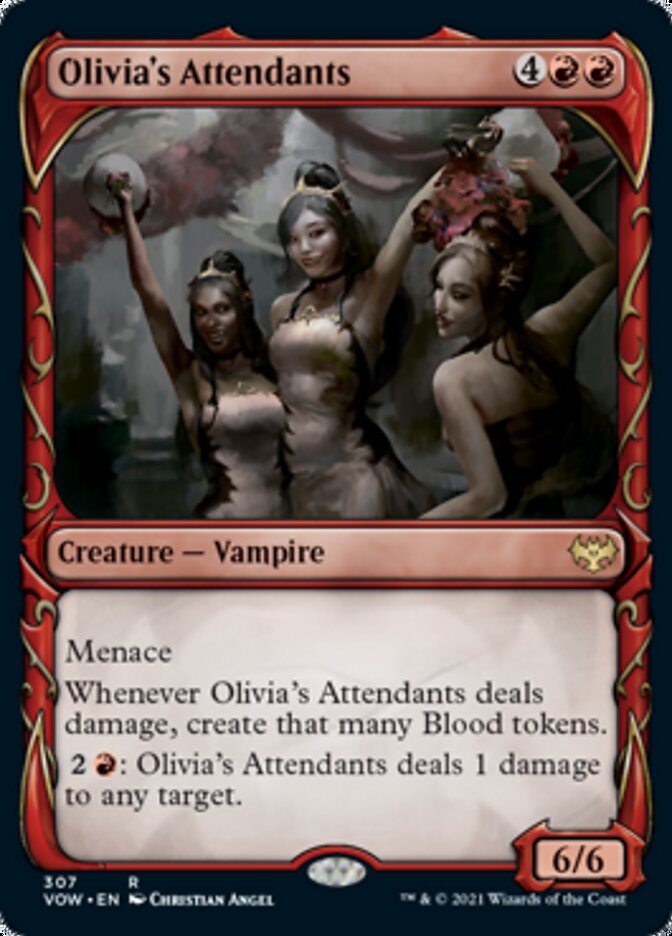 Olivia's Attendants (Showcase Fang Frame) [Innistrad: Crimson Vow] | Magic Magpie