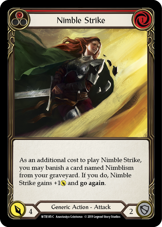 Nimble Strike (Red) [WTR185-C] Alpha Print Rainbow Foil | Magic Magpie