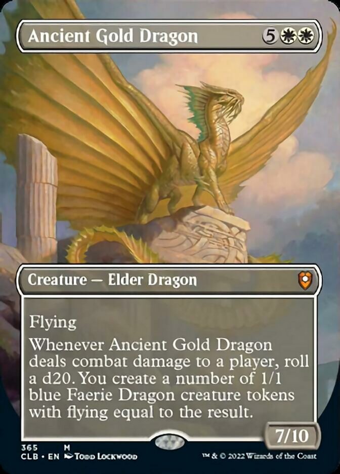 Ancient Gold Dragon (Borderless Alternate Art) [Commander Legends: Battle for Baldur's Gate] | Magic Magpie