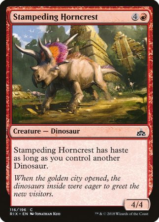 Stampeding Horncrest [Rivals of Ixalan] | Magic Magpie