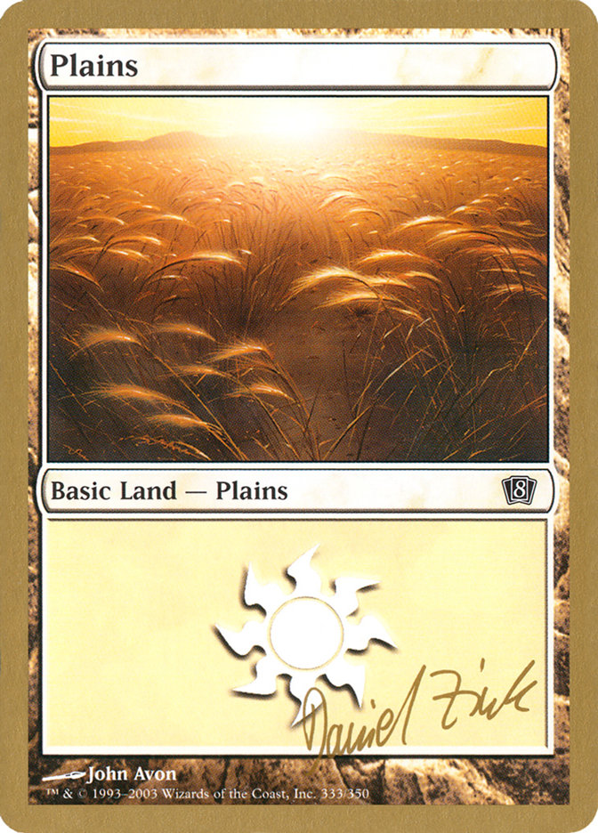 Plains (dz333) (Daniel Zink) [World Championship Decks 2003] | Magic Magpie