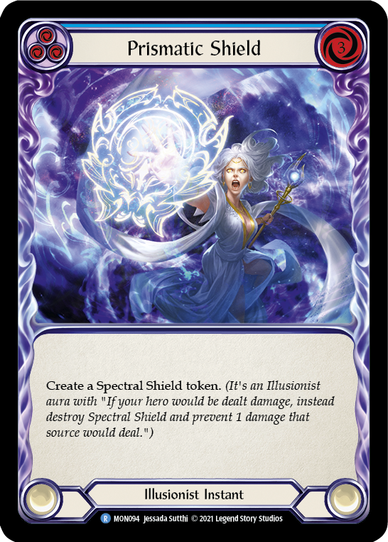 Prismatic Shield (Blue) (Rainbow Foil) [MON094-RF] 1st Edition Rainbow Foil | Magic Magpie