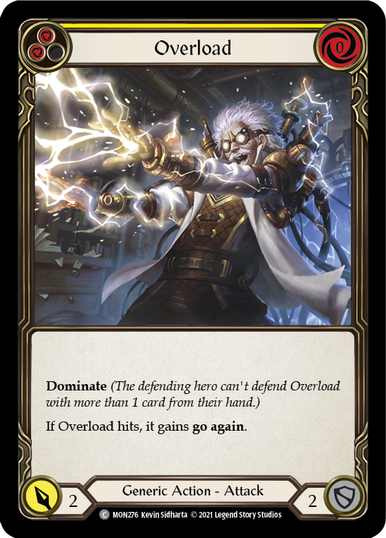 Overload (Yellow) (Rainbow Foil) [MON276-RF] 1st Edition Rainbow Foil | Magic Magpie