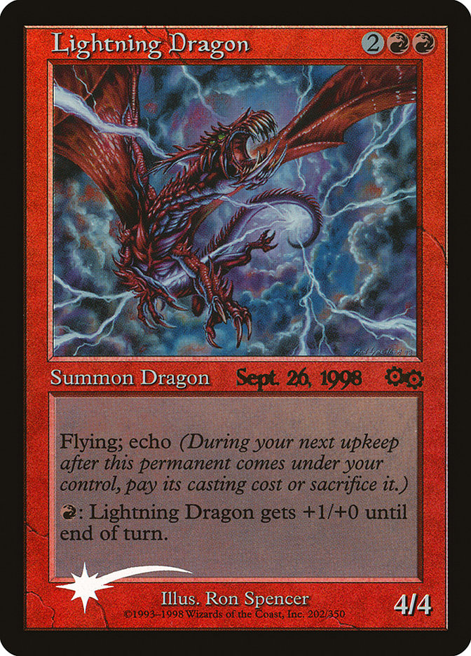 Lightning Dragon [Urza's Saga Promos] | Magic Magpie