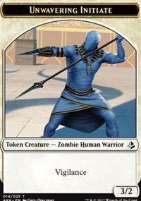 Unwavering Initiate // Wurm Token [Amonkhet Tokens] | Magic Magpie