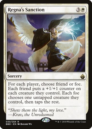 Regna's Sanction [Battlebond] | Magic Magpie