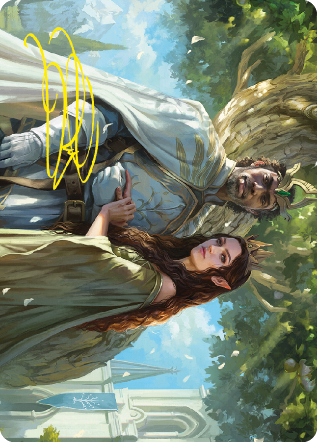 Aragorn and Arwen, Wed Art Card (Gold-Stamped Signature) [The Lord of the Rings: Tales of Middle-earth Art Series] | Magic Magpie