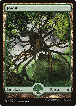 Forest (273) - Full Art [Battle for Zendikar] | Magic Magpie