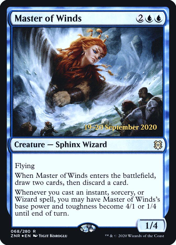 Master of Winds  [Zendikar Rising Prerelease Promos] | Magic Magpie