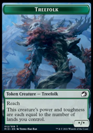 Treefolk Token [Innistrad: Midnight Hunt Tokens] | Magic Magpie