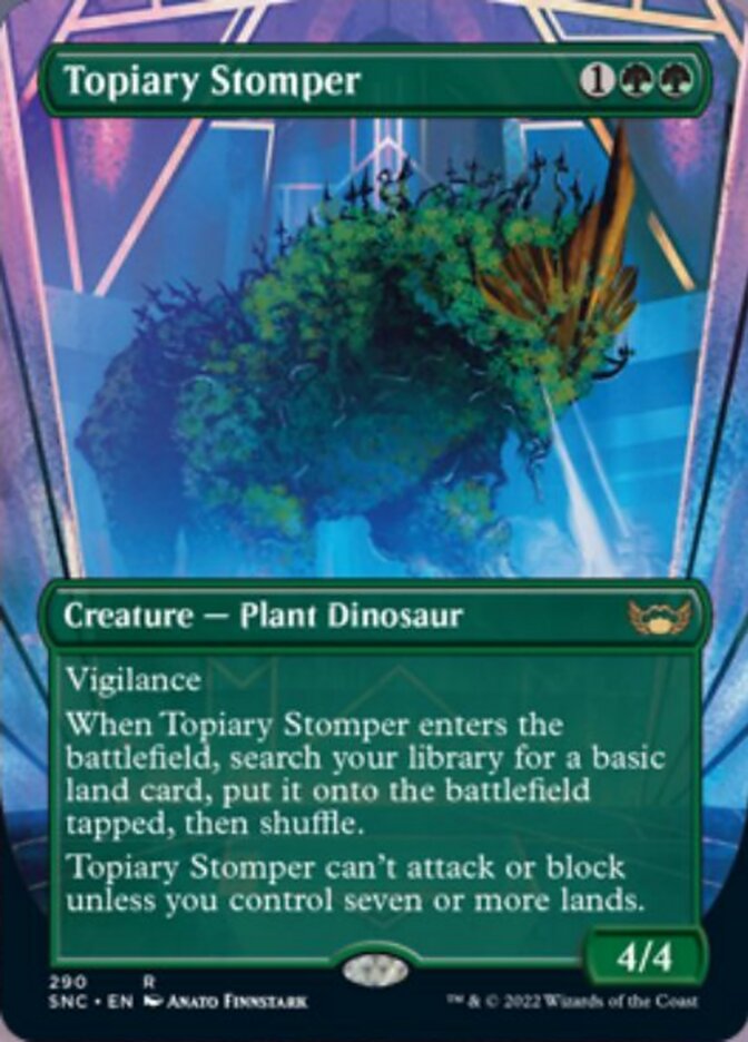 Topiary Stomper (Borderless Alternate Art) [Streets of New Capenna] | Magic Magpie