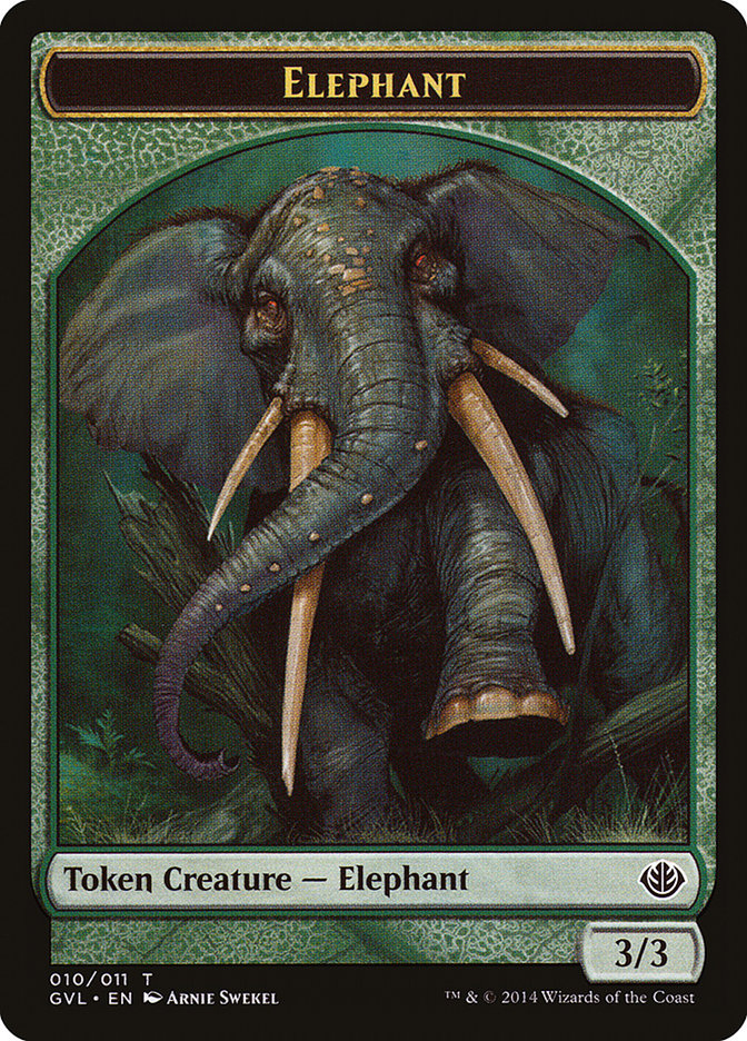 Elephant Token (Garruk vs. Liliana) [Duel Decks Anthology Tokens] | Magic Magpie