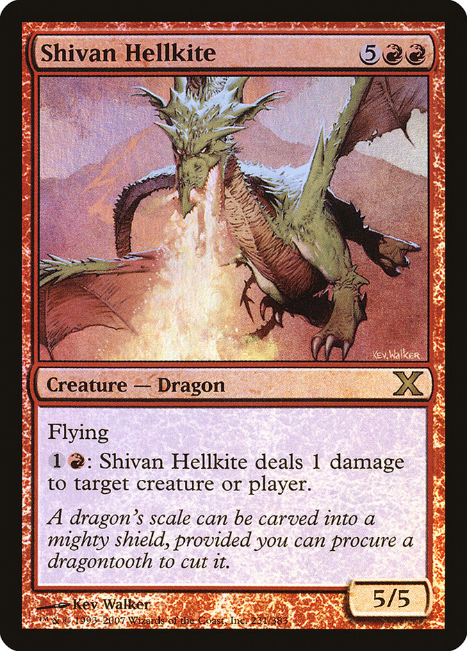 Shivan Hellkite (Premium Foil) [Tenth Edition] | Magic Magpie