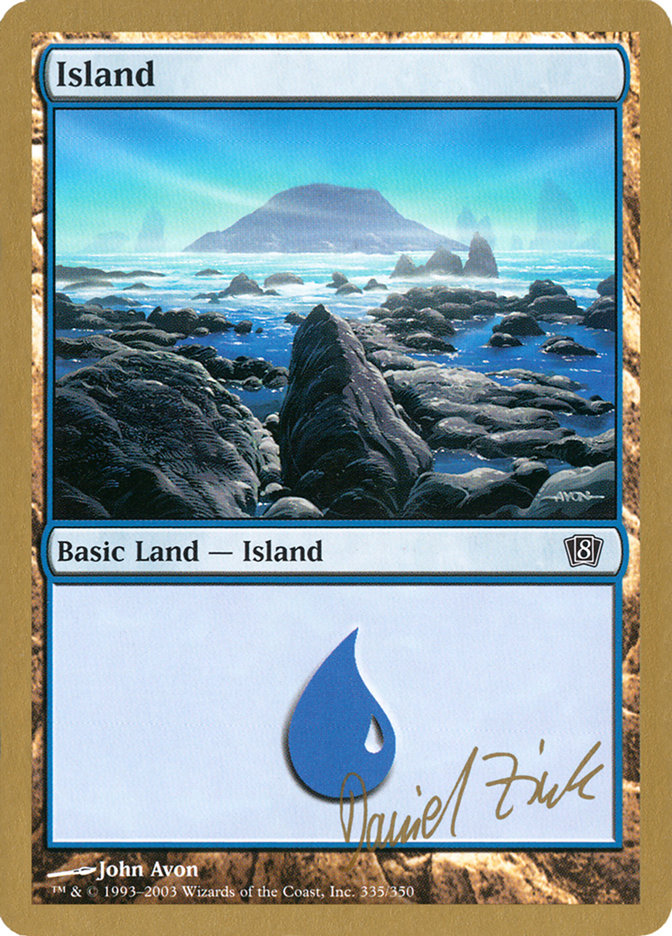 Island (dz335) (Daniel Zink) [World Championship Decks 2003] | Magic Magpie
