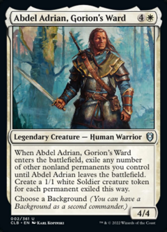 Abdel Adrian, Gorion's Ward [Commander Legends: Battle for Baldur's Gate] | Magic Magpie