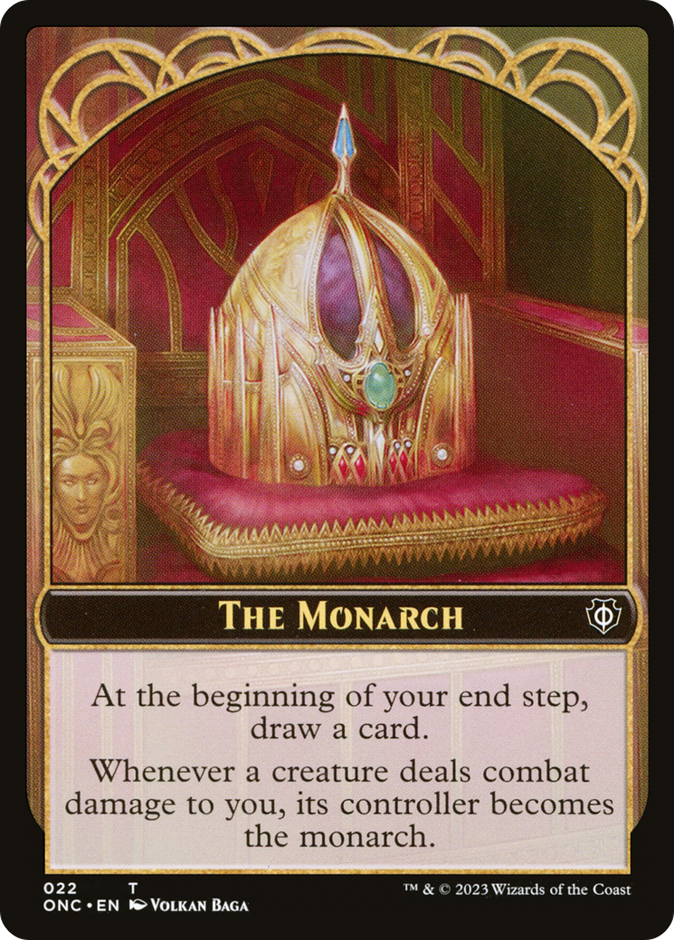 The Monarch // Golem Double-Sided Token [Phyrexia: All Will Be One Commander Tokens] | Magic Magpie