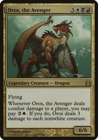 Oros, the Avenger (Oversized) [Commander 2011 Oversized] | Magic Magpie