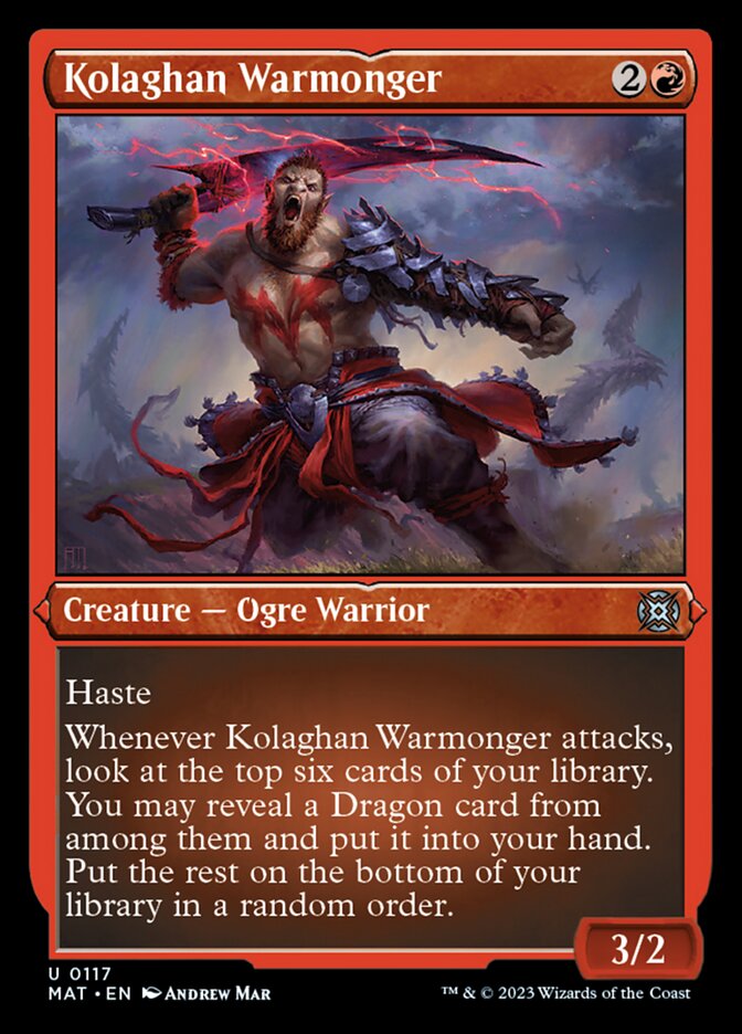 Kolaghan Warmonger (Foil Etched) [March of the Machine: The Aftermath] | Magic Magpie