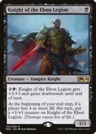 Knight of the Ebon Legion [Core Set 2020 Promos] | Magic Magpie