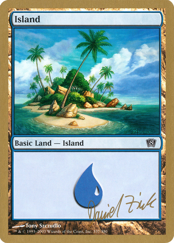Island (dz337) (Daniel Zink) [World Championship Decks 2003] | Magic Magpie