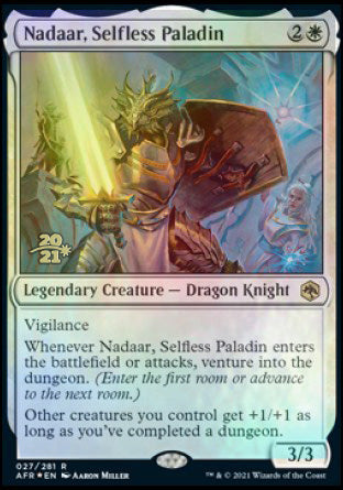 Nadaar, Selfless Paladin [Dungeons & Dragons: Adventures in the Forgotten Realms Prerelease Promos] | Magic Magpie