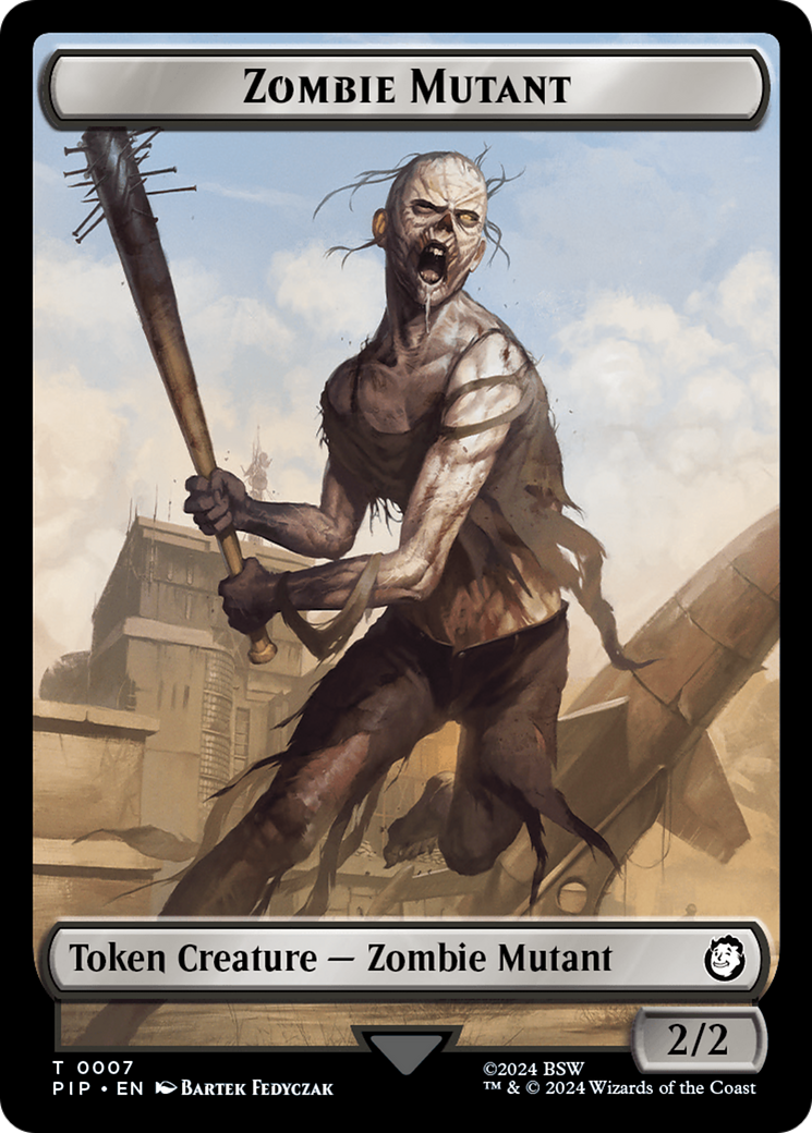 Zombie Mutant // Clue Double-Sided Token [Fallout Tokens] | Magic Magpie