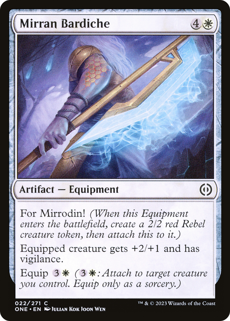 Mirran Bardiche [Phyrexia: All Will Be One] | Magic Magpie