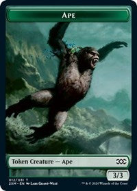 Ape // Elemental Double-sided Token [Double Masters Tokens] | Magic Magpie