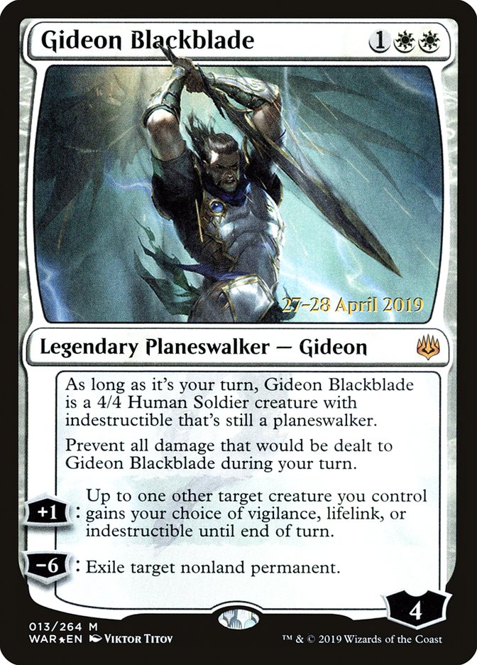 Gideon Blackblade  [War of the Spark Prerelease Promos] | Magic Magpie