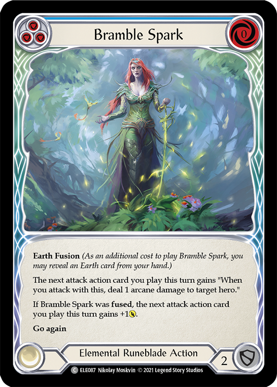 Bramble Spark (Blue) [ELE087] (Tales of Aria)  1st Edition Rainbow Foil | Magic Magpie