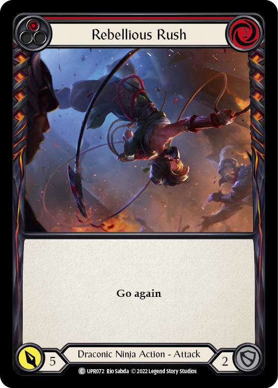 Rebellious Rush (Red) [UPR072] (Uprising)  Rainbow Foil | Magic Magpie