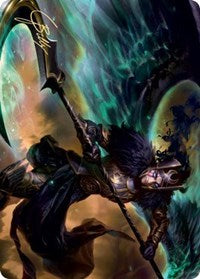 Vengeful Reaper Art Card (Gold-Stamped Signature) [Kaldheim: Art Series] | Magic Magpie
