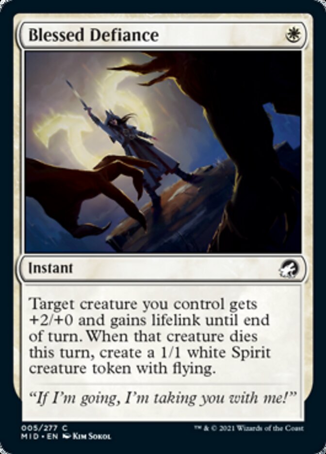 Blessed Defiance [Innistrad: Midnight Hunt] | Magic Magpie