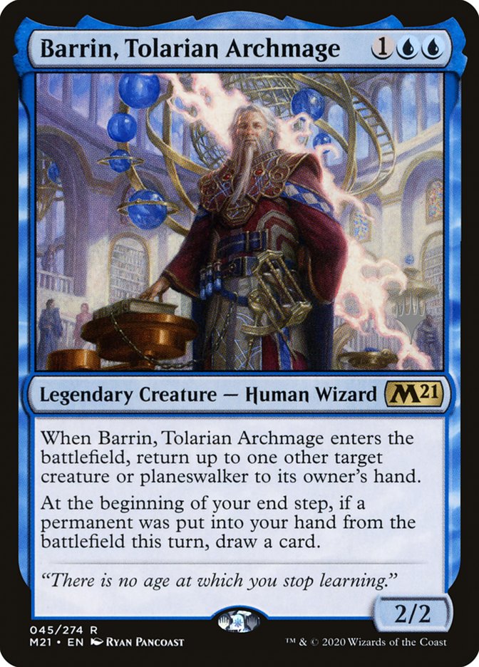 Barrin, Tolarian Archmage (Promo Pack) [Core Set 2021 Promos] | Magic Magpie