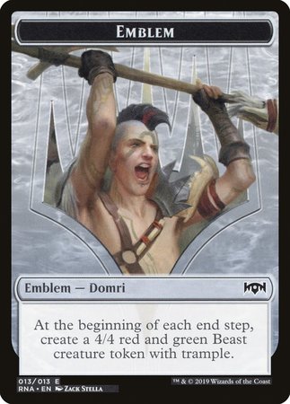 Emblem - Domri, Chaos Bringer [Ravnica Allegiance Tokens] | Magic Magpie