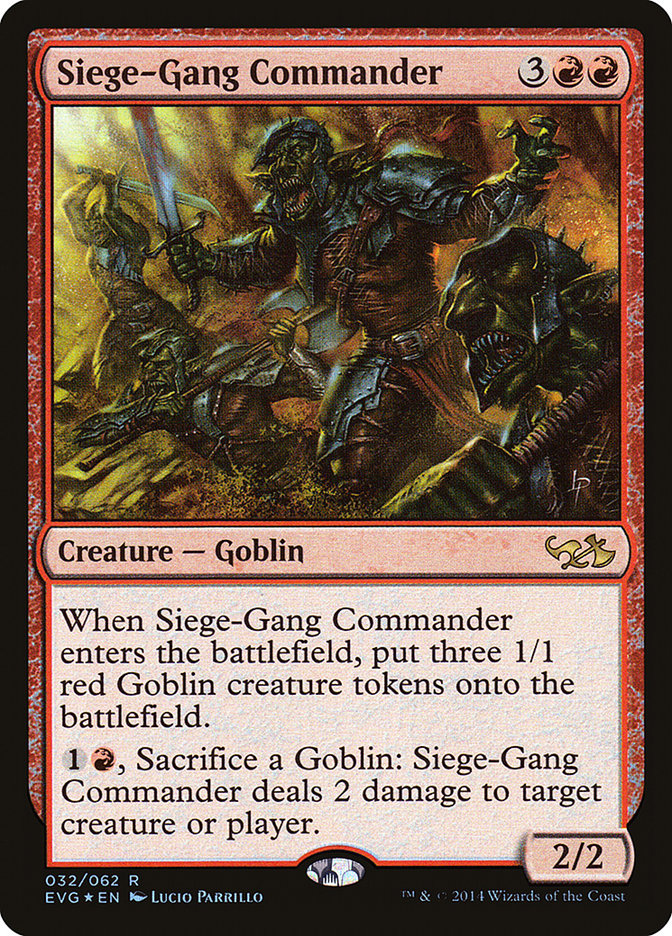 Siege-Gang Commander (Elves vs. Goblins) [Duel Decks Anthology] | Magic Magpie