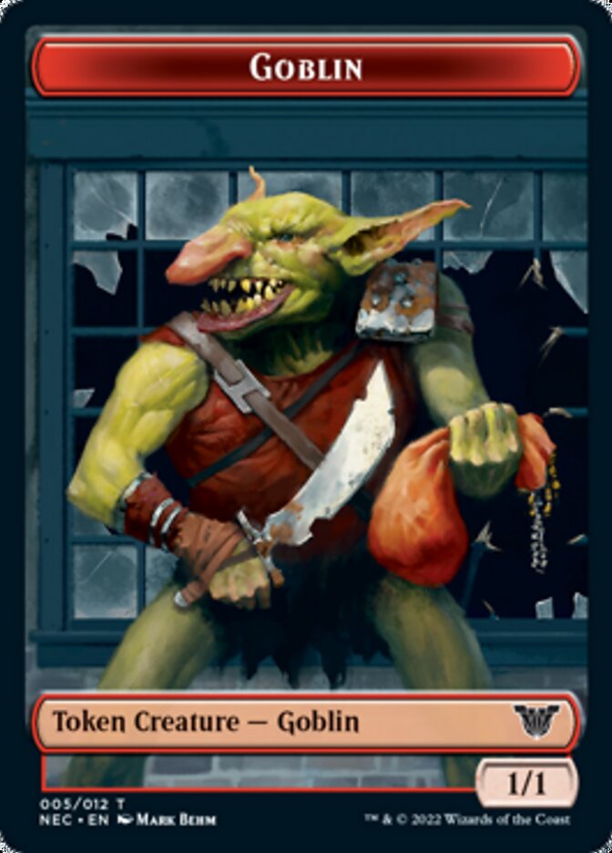 Smoke Blessing // Goblin Double-sided Token [Kamigawa: Neon Dynasty Commander Tokens] | Magic Magpie