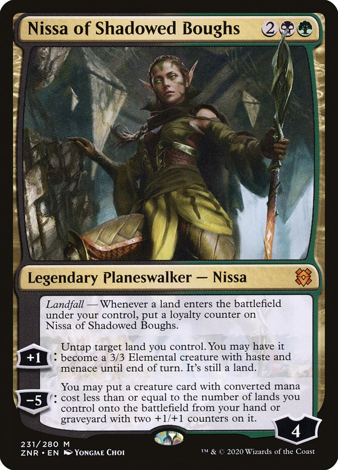 Nissa of Shadowed Boughs [Zendikar Rising] | Magic Magpie