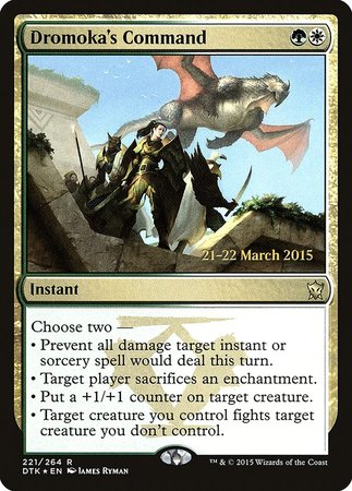 Dromoka's Command [Dragons of Tarkir Promos] | Magic Magpie