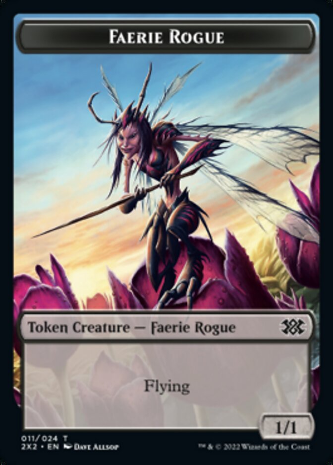 Faerie Rogue // Eldrazi Scion Double-sided Token [Double Masters 2022 Tokens] | Magic Magpie