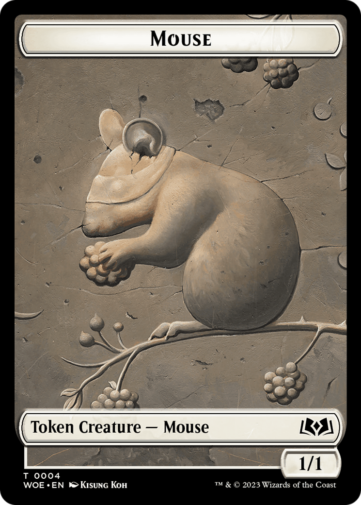 Mouse // Food (0013) Double-Sided Token [Wilds of Eldraine Tokens] | Magic Magpie