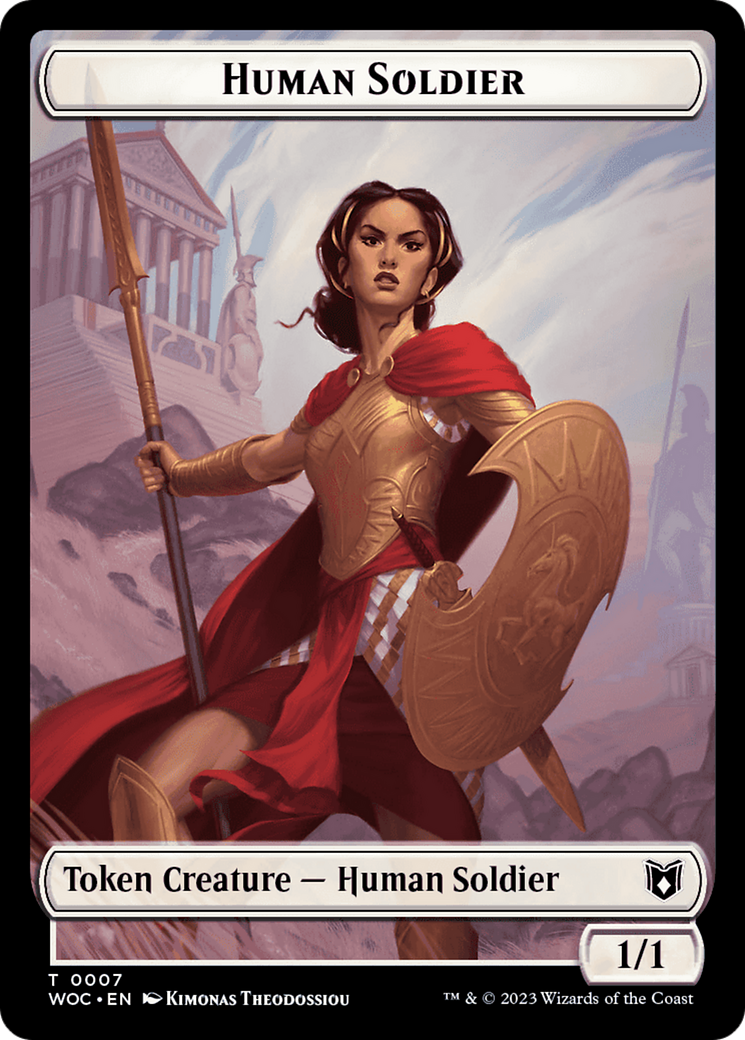 Pirate // Human Soldier Double-Sided Token [Wilds of Eldraine Commander Tokens] | Magic Magpie