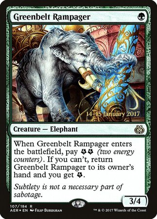 Greenbelt Rampager [Aether Revolt Promos] | Magic Magpie