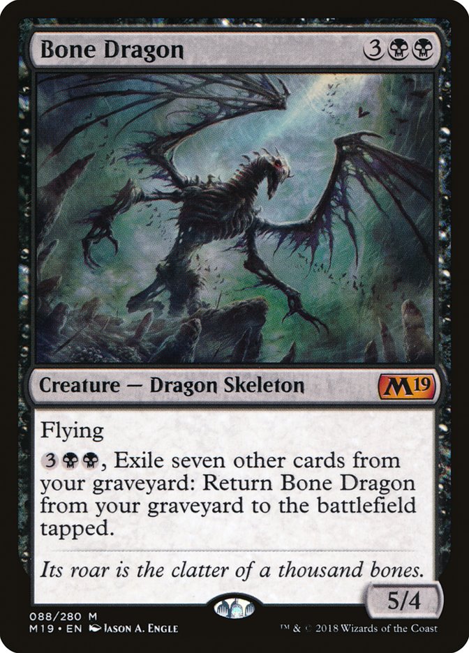 Bone Dragon [Core Set 2019] | Magic Magpie