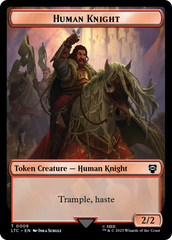 Human Knight // Human Double-Sided Token [The Lord of the Rings: Tales of Middle-Earth Commander Tokens] | Magic Magpie