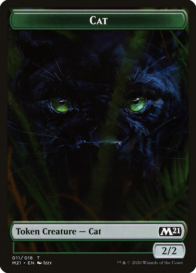 Beast // Cat (011) Double-sided Token [Core Set 2021 Tokens] | Magic Magpie
