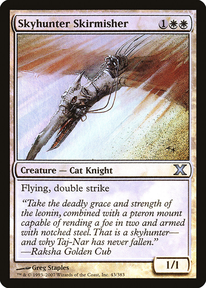 Skyhunter Skirmisher (Premium Foil) [Tenth Edition] | Magic Magpie