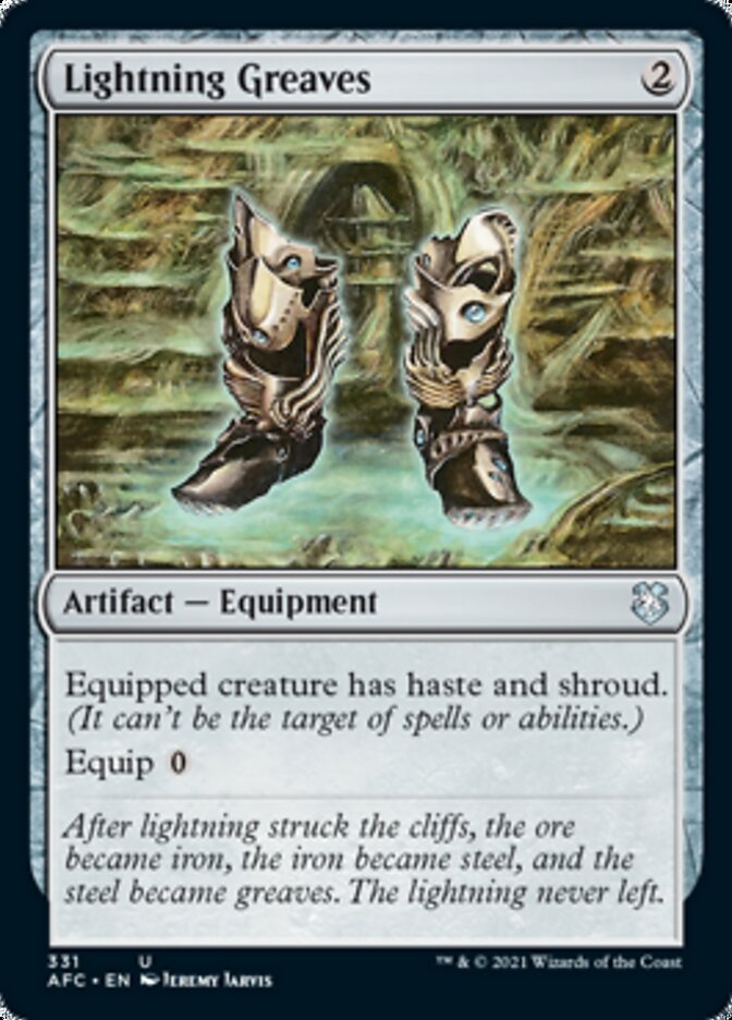 Lightning Greaves [Dungeons & Dragons: Adventures in the Forgotten Realms Commander] | Magic Magpie