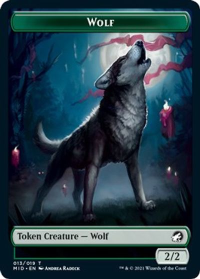 Rhino // Wolf Double-sided Token [Innistrad: Midnight Hunt Commander] | Magic Magpie